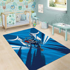 Geelong Cats Australian Football Area Rug Fierce Wildcat Mascot - Bold Team Colors
