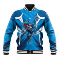 Geelong Cats Australian Football Baseball Jacket Fierce Wildcat Mascot - Bold Team Colors