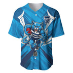 Geelong Cats Australian Football Baseball Jersey Fierce Wildcat Mascot - Bold Team Colors