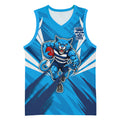Geelong Cats Australian Football Basketball Jersey Fierce Wildcat Mascot - Bold Team Colors
