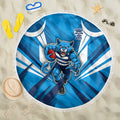 Geelong Cats Australian Football Beach Blanket Fierce Wildcat Mascot - Bold Team Colors