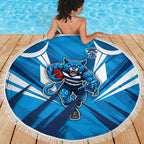 Geelong Cats Australian Football Beach Blanket Fierce Wildcat Mascot - Bold Team Colors