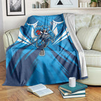 Geelong Cats Australian Football Blanket Fierce Wildcat Mascot - Bold Team Colors