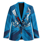Geelong Cats Australian Football Blazer Fierce Wildcat Mascot - Bold Team Colors
