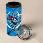 Geelong Cats Australian Football 4 in 1 Can Cooler Tumbler Fierce Wildcat Mascot - Bold Team Colors