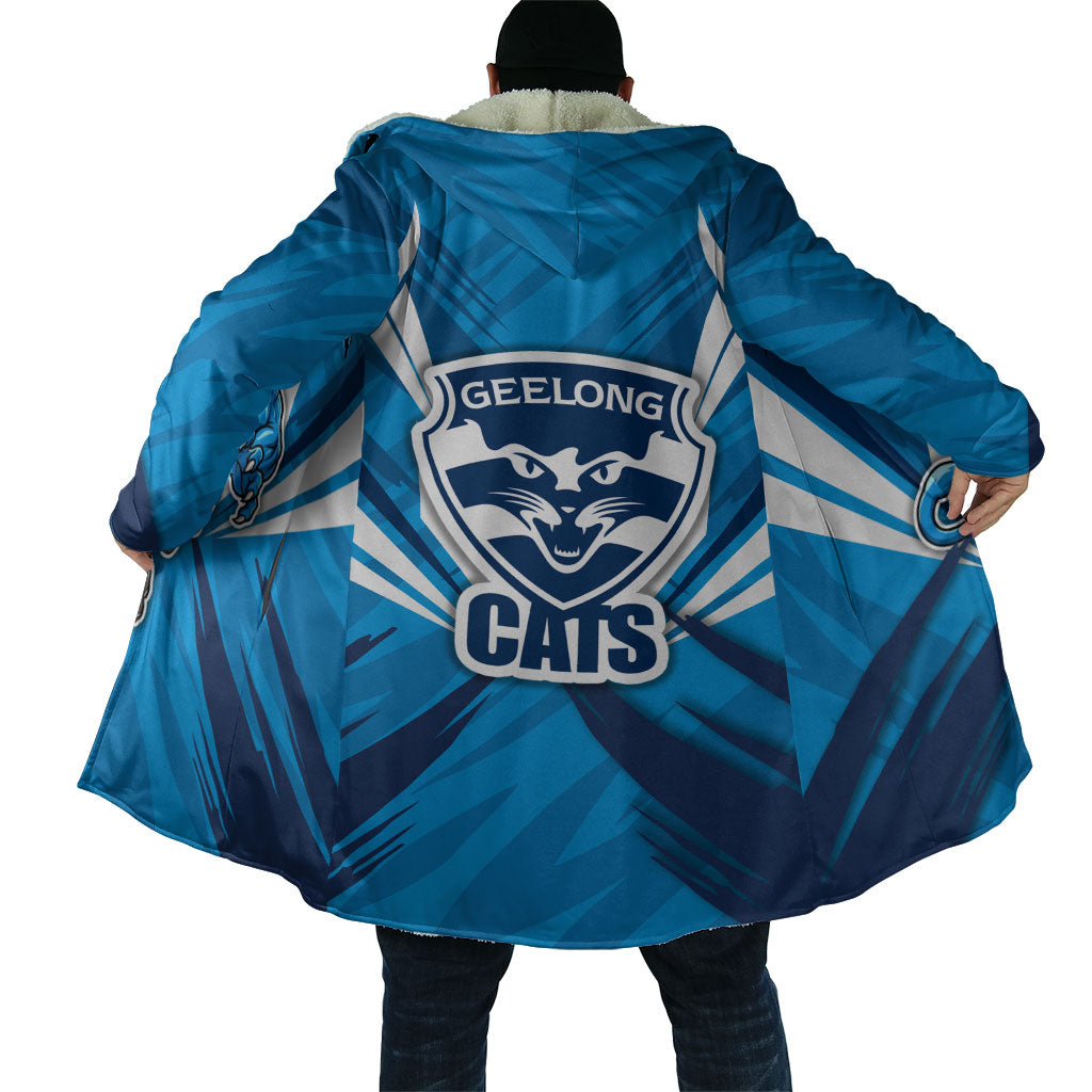 Geelong Cats Australian Football Cloak Fierce Wildcat Mascot - Bold Team Colors