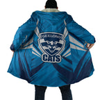 Geelong Cats Australian Football Cloak Fierce Wildcat Mascot - Bold Team Colors