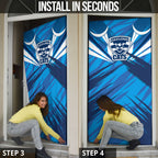 Geelong Cats Australian Football Door Cover Fierce Wildcat Mascot - Bold Team Colors
