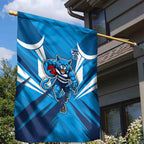 Geelong Cats Australian Football Garden Flag Fierce Wildcat Mascot - Bold Team Colors