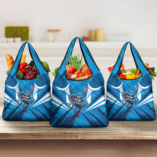 Geelong Cats Australian Football Grocery Bag Fierce Wildcat Mascot - Bold Team Colors
