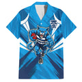 Geelong Cats Australian Football Hawaiian Shirt Fierce Wildcat Mascot - Bold Team Colors