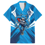 Geelong Cats Australian Football Hawaiian Shirt Fierce Wildcat Mascot - Bold Team Colors