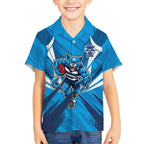 Geelong Cats Australian Football Hawaiian Shirt Fierce Wildcat Mascot - Bold Team Colors