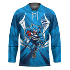 Geelong Cats Australian Football Hockey Jersey Fierce Wildcat Mascot - Bold Team Colors