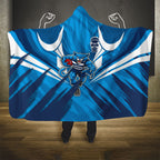 Geelong Cats Australian Football Hooded Blanket Fierce Wildcat Mascot - Bold Team Colors
