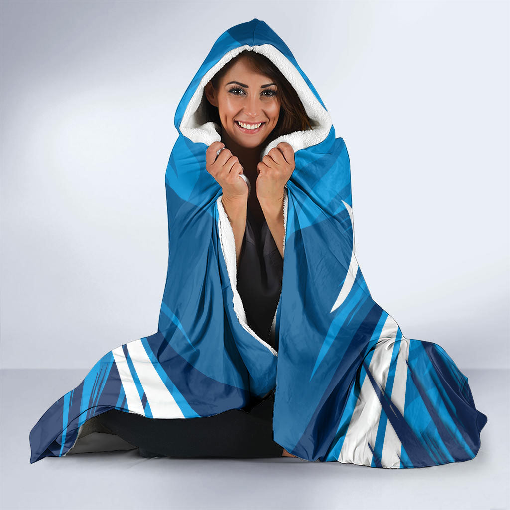 Geelong Cats Australian Football Hooded Blanket Fierce Wildcat Mascot - Bold Team Colors