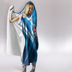 Geelong Cats Australian Football Hooded Blanket Fierce Wildcat Mascot - Bold Team Colors