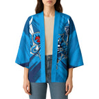 Geelong Cats Australian Football Kimono Fierce Wildcat Mascot - Bold Team Colors