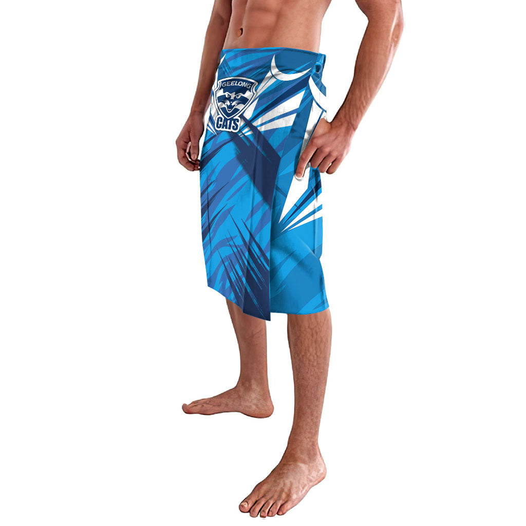 Geelong Cats Australian Football Lavalava Fierce Wildcat Mascot - Bold Team Colors