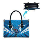 Geelong Cats Australian Football Leather Bag Fierce Wildcat Mascot - Bold Team Colors