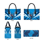Geelong Cats Australian Football Leather Bag Fierce Wildcat Mascot - Bold Team Colors
