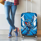 Geelong Cats Australian Football Luggage Cover Fierce Wildcat Mascot - Bold Team Colors