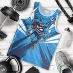 Geelong Cats Australian Football Men Tank Top Fierce Wildcat Mascot - Bold Team Colors
