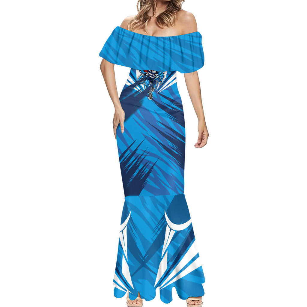 Geelong Cats Australian Football Mermaid Dress Fierce Wildcat Mascot - Bold Team Colors