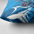 Geelong Cats Australian Football Pillow Cover Fierce Wildcat Mascot - Bold Team Colors
