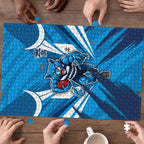 Geelong Cats Australian Football Puzzle Fierce Wildcat Mascot - Bold Team Colors