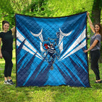 Geelong Cats Australian Football Quilt Fierce Wildcat Mascot - Bold Team Colors