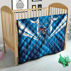 Geelong Cats Australian Football Quilt Fierce Wildcat Mascot - Bold Team Colors