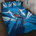 Geelong Cats Australian Football Quilt Bed Set Fierce Wildcat Mascot - Bold Team Colors