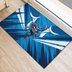 Geelong Cats Australian Football Rubber Doormat Fierce Wildcat Mascot - Bold Team Colors