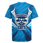 Geelong Cats Australian Football Rugby Jersey Fierce Wildcat Mascot - Bold Team Colors