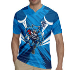Geelong Cats Australian Football Rugby Jersey Fierce Wildcat Mascot - Bold Team Colors