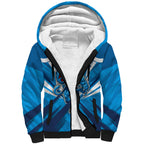 Geelong Cats Australian Football Sherpa Hoodie Fierce Wildcat Mascot - Bold Team Colors