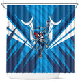 Geelong Cats Australian Football Shower Curtain Fierce Wildcat Mascot - Bold Team Colors