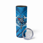 Geelong Cats Australian Football Skinny Tumbler Fierce Wildcat Mascot - Bold Team Colors