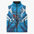Geelong Cats Australian Football Sleeveless Puffer Jacket Fierce Wildcat Mascot - Bold Team Colors