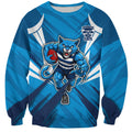 Geelong Cats Australian Football Sweatshirt Fierce Wildcat Mascot - Bold Team Colors