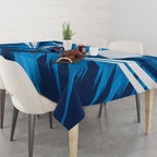 Geelong Cats Australian Football Tablecloth Fierce Wildcat Mascot - Bold Team Colors