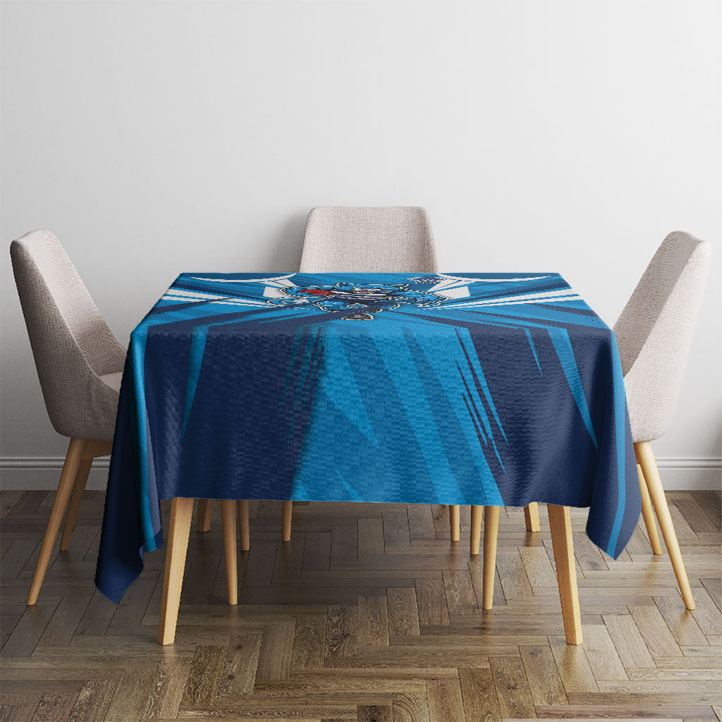 Geelong Cats Australian Football Tablecloth Fierce Wildcat Mascot - Bold Team Colors