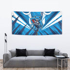 Geelong Cats Australian Football Tapestry Fierce Wildcat Mascot - Bold Team Colors