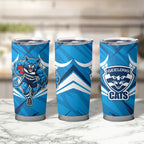 Geelong Cats Australian Football Tumbler Cup Fierce Wildcat Mascot - Bold Team Colors