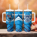 Geelong Cats Australian Football Tumbler With Handle Fierce Wildcat Mascot - Bold Team Colors