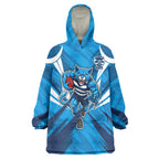 Geelong Cats Australian Football Wearable Blanket Hoodie Fierce Wildcat Mascot - Bold Team Colors