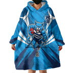 Geelong Cats Australian Football Wearable Blanket Hoodie Fierce Wildcat Mascot - Bold Team Colors