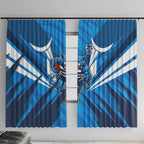Geelong Cats Australian Football Window Curtain Fierce Wildcat Mascot - Bold Team Colors