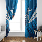 Geelong Cats Australian Football Window Curtain Fierce Wildcat Mascot - Bold Team Colors